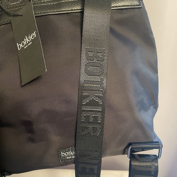 Botkier Nylon Leather Small Blackpack Shoulder Bag Purse Black NWT - Picture 3 of 13
